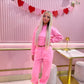 Pink 3 piece tracksuit and corset top