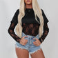 Sadie black lace top