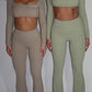 GYM GIRL ERA EXCLUSIVE Olive Sculpt square neck top