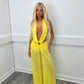 Yellow plunge dress