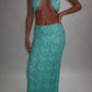 LIMITED EDITION HAND MADE AND DESIGNED IN HOUSE: ‘Ariel’ multi-way top and maxi skirt co-odd