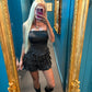 Harper black frill dress