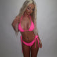 LIMITED EDITION HAND MADE AND DESIGNED IN HOUSE: Pink bow trim bikini