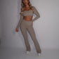 GYM GIRL ERA EXCLUSIVE Camel brown Sculpt square neck top