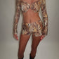 LIMITED EDITION HAND MADE AND DESIGNED IN HOUSE: ‘Melody’ top and shorts co-ord