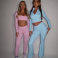 GYM GIRL ERA EXCLUSIVE Pink Sculpt square neck top