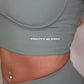GYM GIRL ERA EXCLUSIVE Sage green sculpt silhouette top