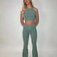 GYM GIRL ERA EXCLUSIVE Sage green sculpt silhouette top