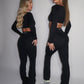 PRE-ORDER GYM GIRL ERA EXCLUSIVE Black Sculpt flared bottoms