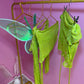 Green fairy wings