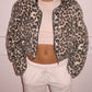 Leopard print shimmer jacket