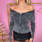 Bardot ribbed zip up cardigan