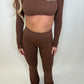 GYM GIRL ERA EXCLUSIVE chocolate brown sculpt top