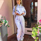 Lilac wide leg joggers