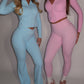 PRE-ORDER GYM GIRL ERA EXCLUSIVE Blue Sculpt V Waist flared bottoms