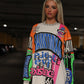 Graffiti over sized jumper dress