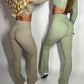 GYM GIRL ERA EXCLUSIVE Olive Sculpt flared trousers