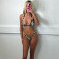 Leopard print bikini top