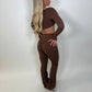 GYM GIRL ERA EXCLUSIVE chocolate brown sculpt flared bottoms