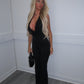 Black ruffle jumpsuit