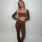 GYM GIRL ERA EXCLUSIVE chocolate brown sculpt top