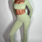 GYM GIRL ERA EXCLUSIVE Olive Sculpt square neck top