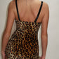 LIMITED EDITION HAND MADE AND DESIGNED IN HOUSE: Leopard print velour playsuit