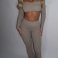 GYM GIRL ERA EXCLUSIVE Camel brown Sculpt square neck top
