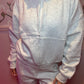 Grey plush wide leg tracksuit