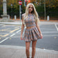 LIMITED EDITION HANDMADE & DESIGNED IN HOUSE: Tartan top and puff skirt