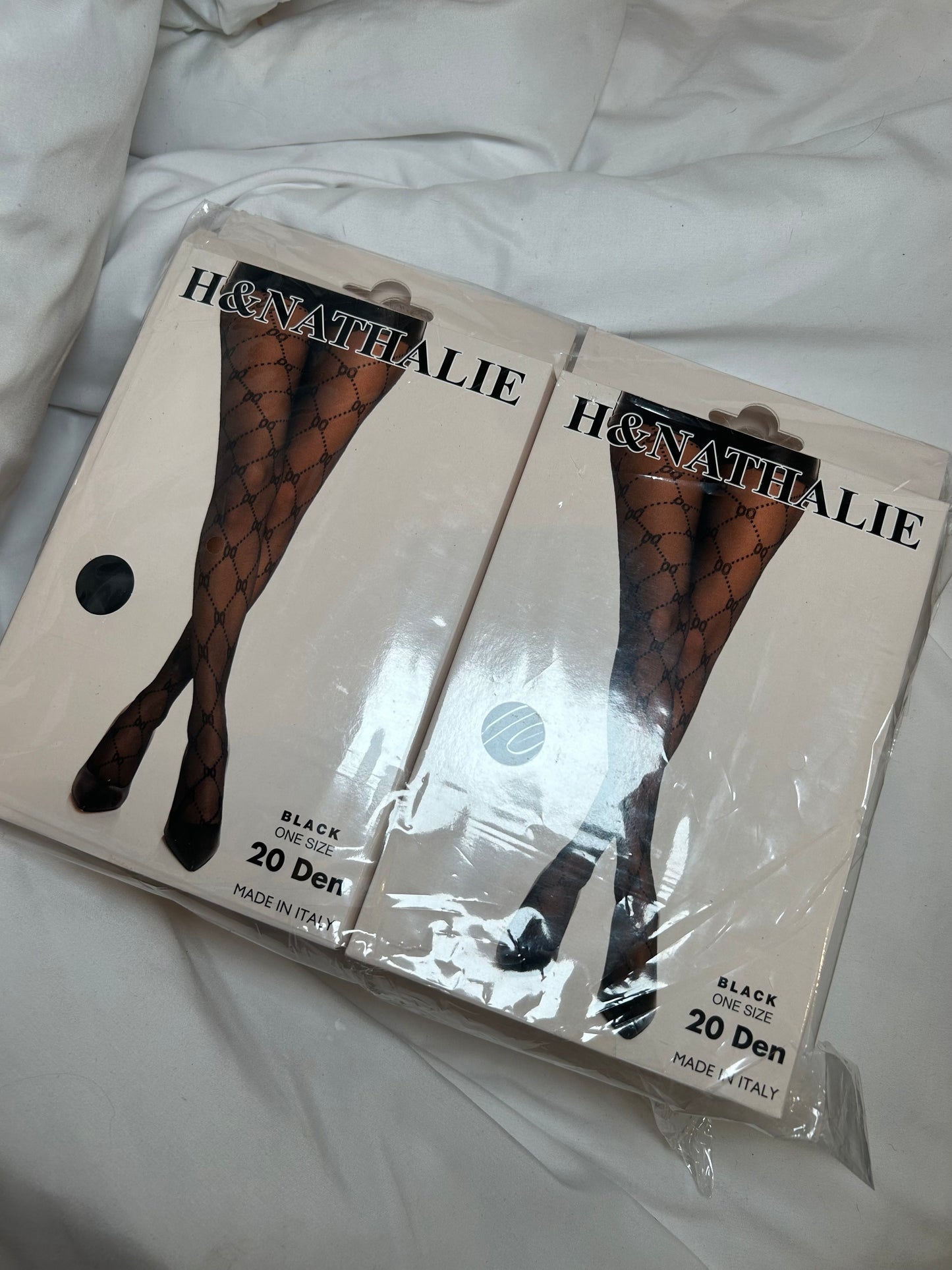 Pattern black tights