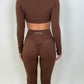 GYM GIRL ERA EXCLUSIVE chocolate brown sculpt flared bottoms