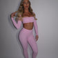GYM GIRL ERA EXCLUSIVE Pink Sculpt square neck top
