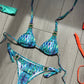 Blue Aztec bikini bottoms