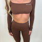 GYM GIRL ERA EXCLUSIVE chocolate brown sculpt top