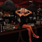 Black corset sequins dress