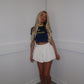 White puff skirt