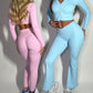 PRE-ORDER GYM GIRL ERA EXCLUSIVE Blue Sculpt V Waist flared bottoms