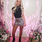 Disc silver sequins skirt