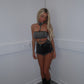Black rhinestone top