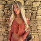 Orange 4 piece bikini and cover up set