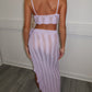 Purple crochet skirt and top set