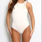 White slinky bodysuit