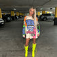 Graffiti over sized jumper dress