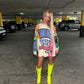 Graffiti over sized jumper dress