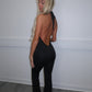 Black ruffle jumpsuit