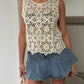 Crochet shimmer top