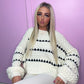 Cream crochet knit jumper