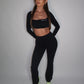PRE-ORDER GYM GIRL ERA EXCLUSIVE Black Sculpt square neck top