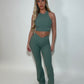 GYM GIRL ERA EXCLUSIVE Sage green sculpt silhouette top